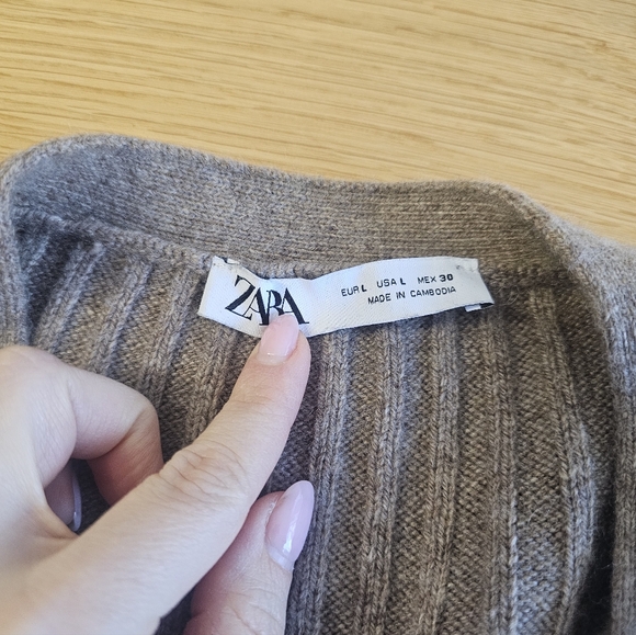 Zara Ribbed Knit Cardigan - Picture 2 of 3